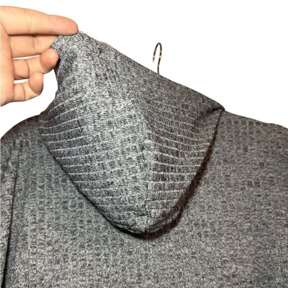 SHEIN Curve Gray Hooded Waffle Knit Pullover Sweater Plus 4X Cozy Casual - Picture 5 of 6